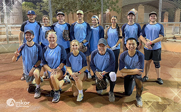 Amkor Softball Team on field
